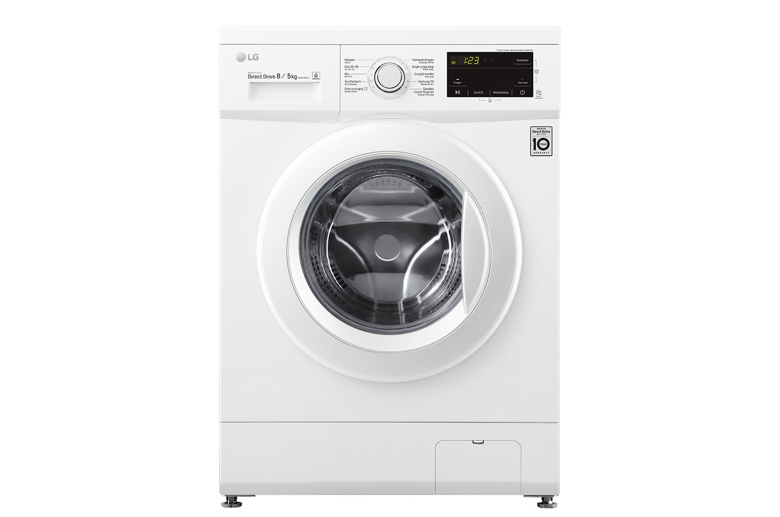 Voorkant van 8kg/5kg Wasdroogcombinatie Wit | Direct Drive Motor | 6 Motion