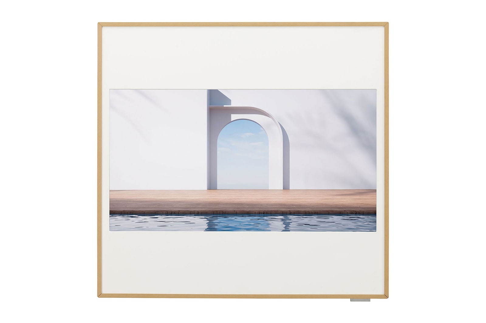 Vooraanzicht van 2.5kW, ARTCOOL Gallery Premium, Dual Inverter HeatPump, Personaliseerbare airconditioner met LCD frame, luchtfiltratie en verwarming A09GA2.NSE