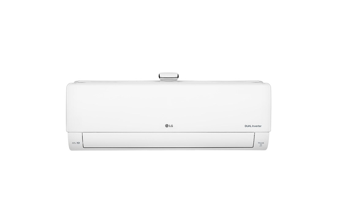 Vooraanzicht van 2.5kW, Airconditioning met luchtreiniger. Dual Inverter HeatPump. Verbetert de luchtkwaliteit met zijn PM 1.0-sensor en Stylish Design AP09RK.NSJ
