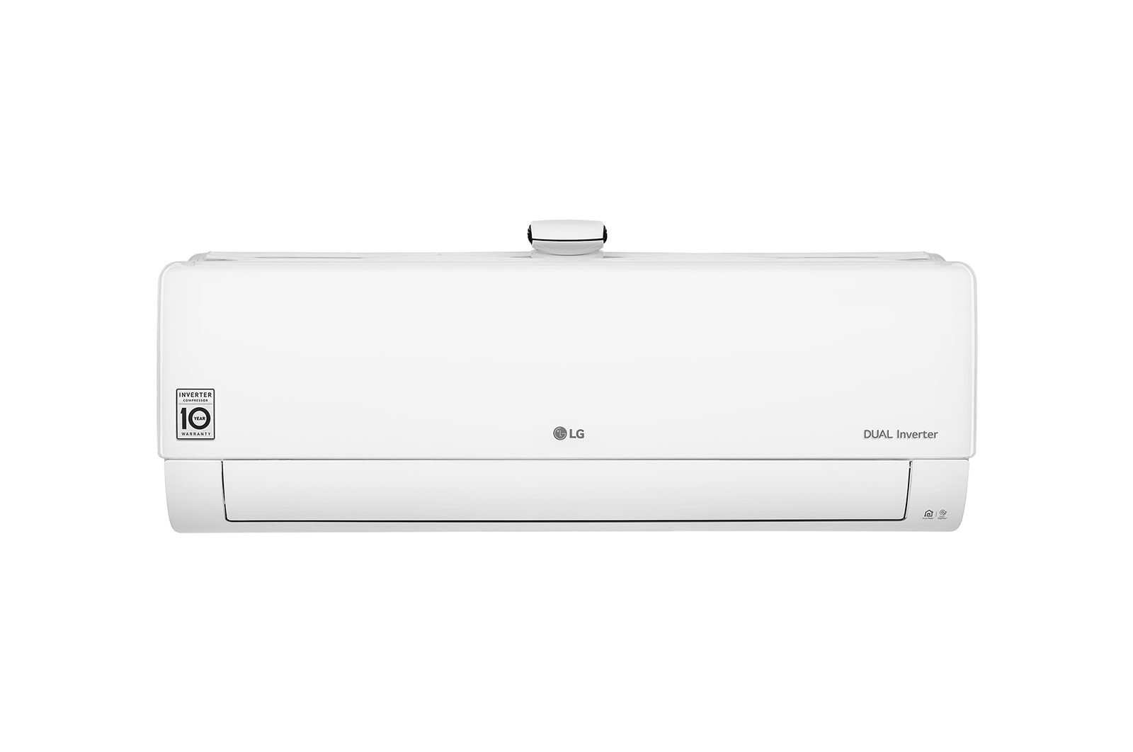 Vooraanzicht van DUALCOOL met luchtreiniger, 3.5kW, verbetert de luchtkwaliteit met zijn PM 1.0-sensor AP12RT