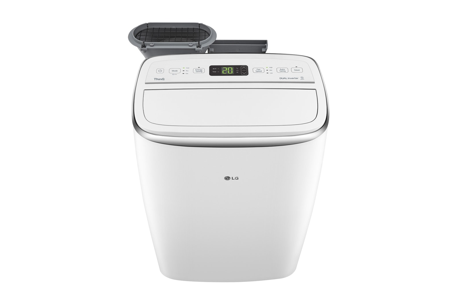 LG Portable Dual Inverter Smart WiFi Airconditioner, 11.000 BTU (koelcapaciteit: 35 ℃/RV 80%), laag geluidsniveau, PA11WS