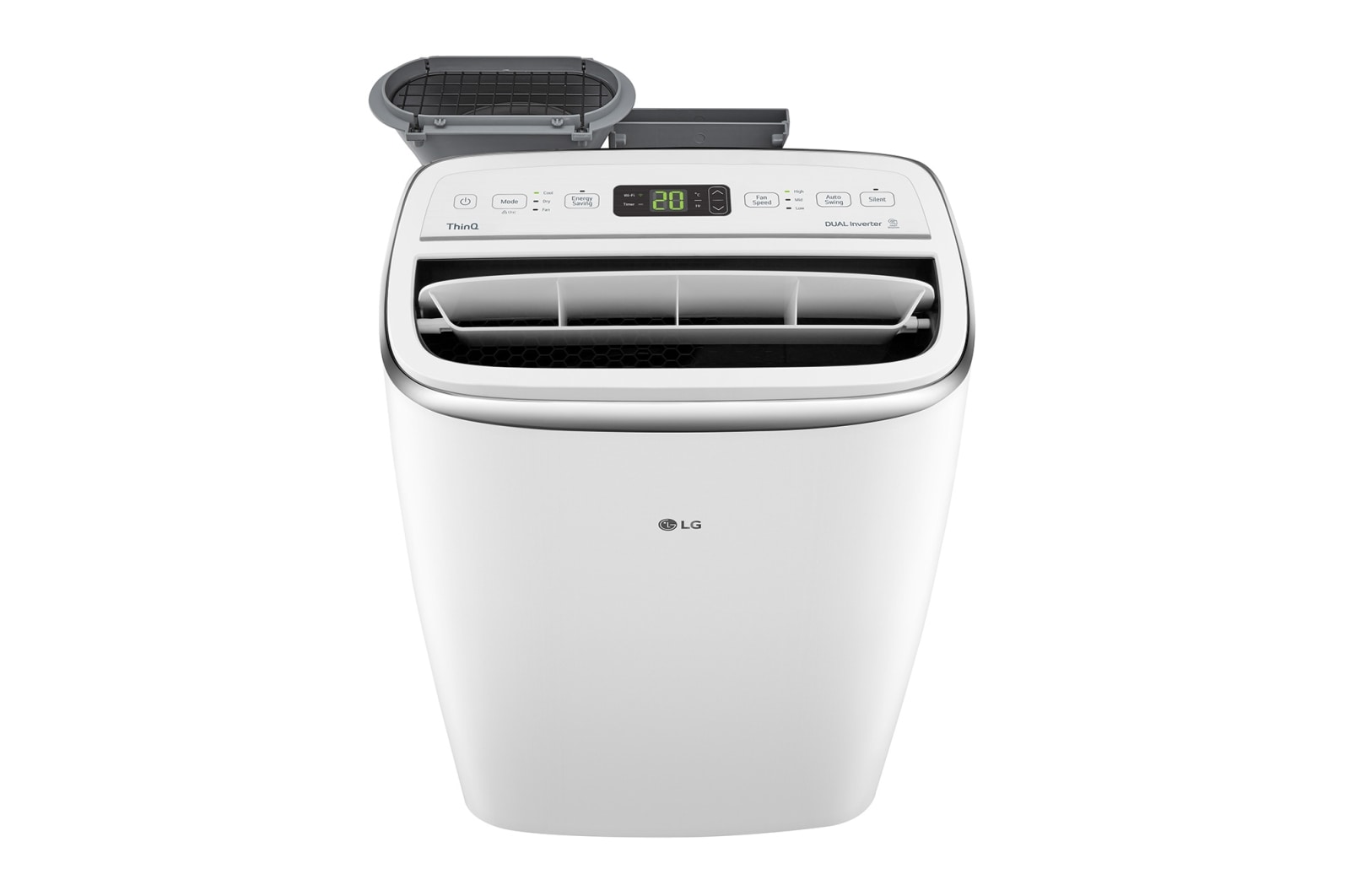 LG Portable Dual Inverter Smart WiFi Airconditioner, 11.000 BTU (koelcapaciteit: 35 ℃/RV 80%), laag geluidsniveau, PA11WS