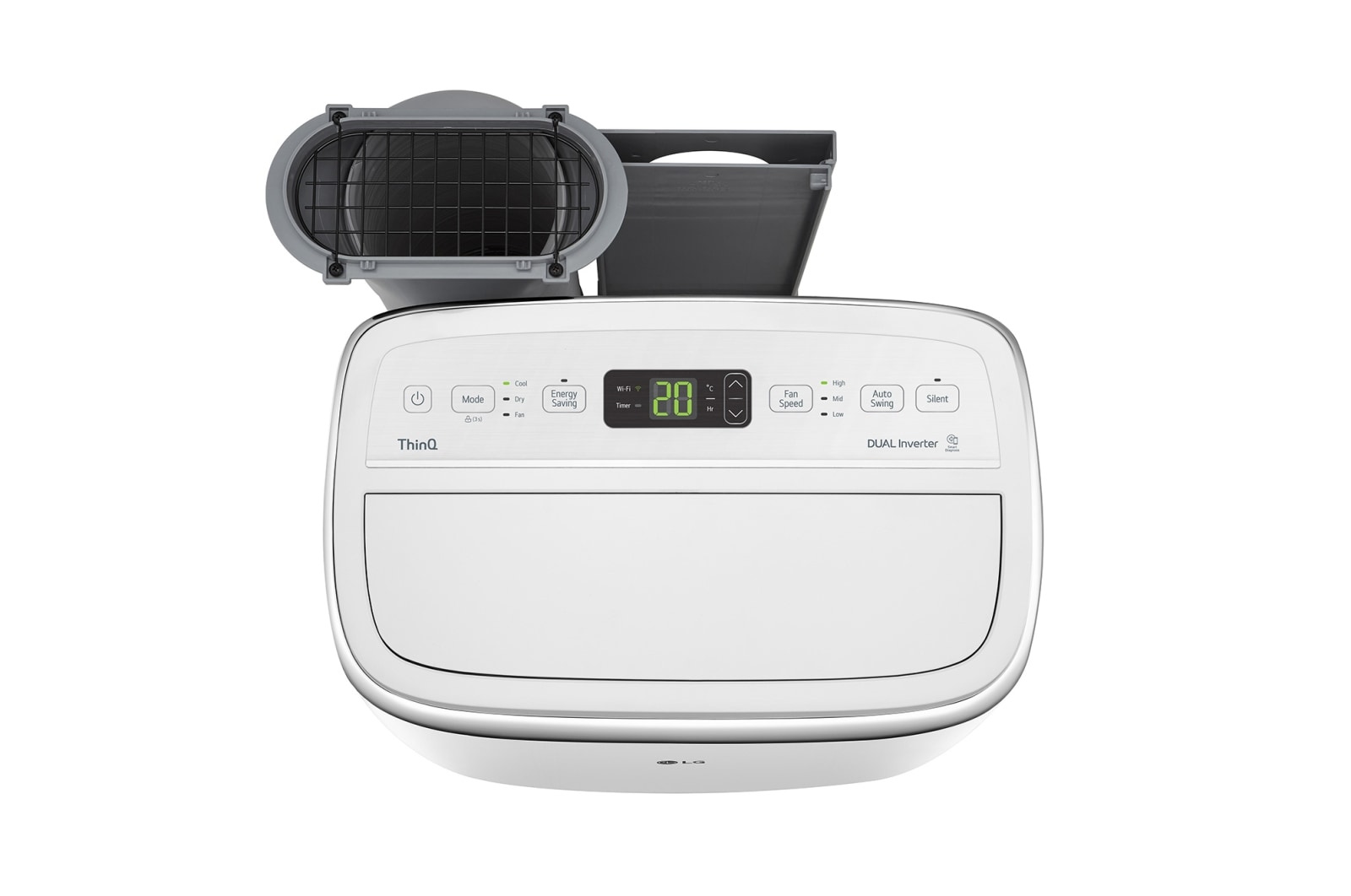 LG Portable Dual Inverter Smart WiFi Airconditioner, 11.000 BTU (koelcapaciteit: 35 ℃/RV 80%), laag geluidsniveau, PA11WS