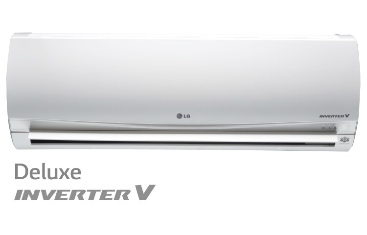 Vooraanzicht van Luxe airconditioner voor schone lucht en hoge energieprestaties. D18RL Deluxe Inverter V
