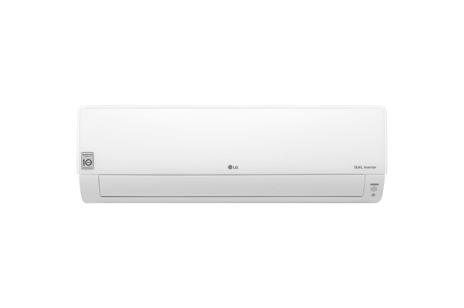Vooraanzicht van Luxe airconditioner voor schone lucht en hoge energieprestaties. DC18RQ