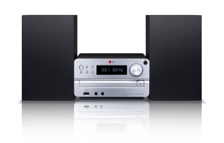 Vooraanzicht van Micro CD Systeem Met 10W Vermogen | FM Radio | USB Direct Recording | Portable In | LG XBOOM CM1930
