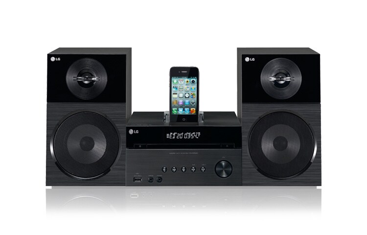 Vooraanzicht van Docking Station | Auto EQ | Direct docking | 60 W | iPod iPhone iPad direct docking | Portable in | LG XBOOM CM2520