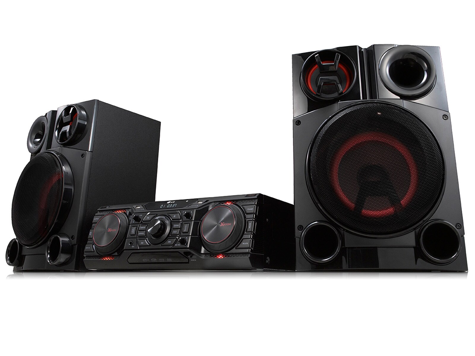 LG Bass Blast | Smart DJ | RMS 2000W | LED Lighting | Dual USB | Portable In | Draadloos Audio Streamen via NFC of Bluetooth™ | LG XBOOM, CM8350