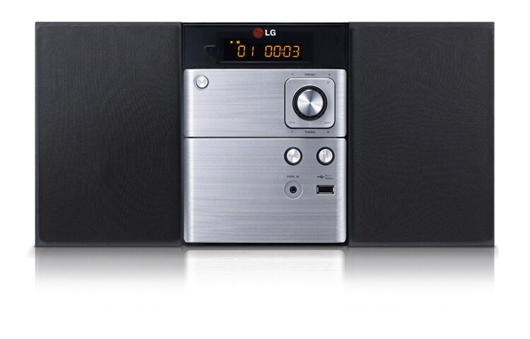 Vooraanzicht van Micro DVD Systeem met 10W vermogen | FM Radio | Portable-in DM1530
