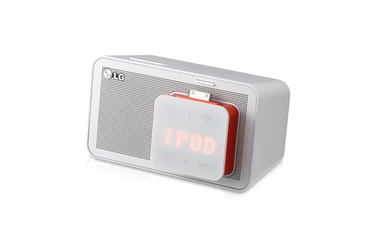 LG iPod Docking Station | 5W | FM Radio | Alarm clock | De kleine en compacte docking speaker is ideaal om in een handomdraai je eigen muziek af te spelen., ND1520