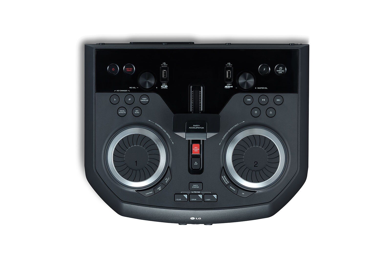 LG 1800 Watt portable party speaker | Meerkleurige feestverlichting | Party Accelerator-controller | Karaoke, OK99
