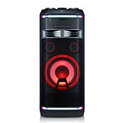 Vooraanzicht van 1800 Watt portable party speaker | Meerkleurige feestverlichting | Party Accelerator-controller | Karaoke OK99
