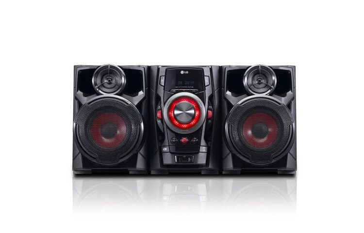Vooraanzicht van Micro CD System met 130W vermogen, Inclined Speaker, Auto Equalizer, USB Direct Recording &amp; Playback, Auto DJ en Portable in. RAD136