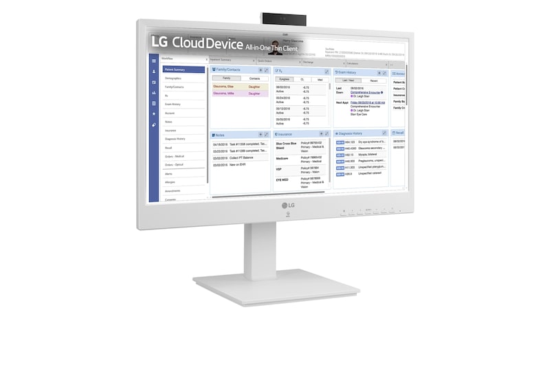 LG 24” alles-in-één thin client voor de gezondheidszorg met webcam en luidspreker, 24CR671N-2P