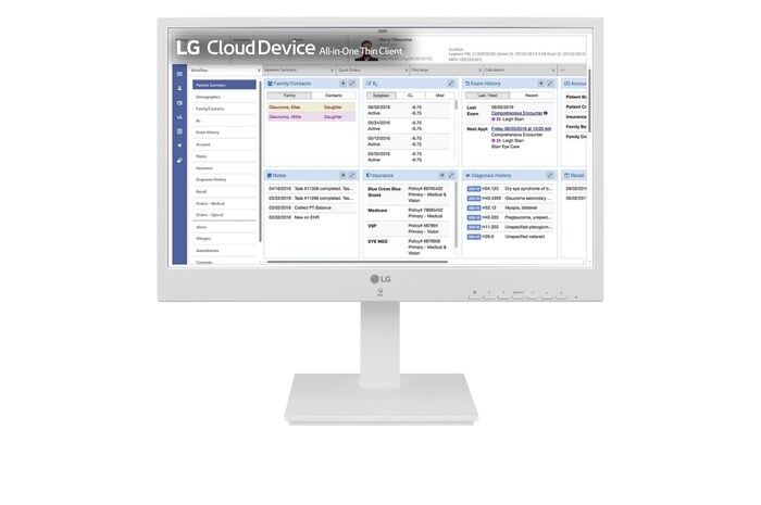LG 24” alles-in-één thin client voor de gezondheidszorg met webcam en luidspreker, 24CR671N-2P
