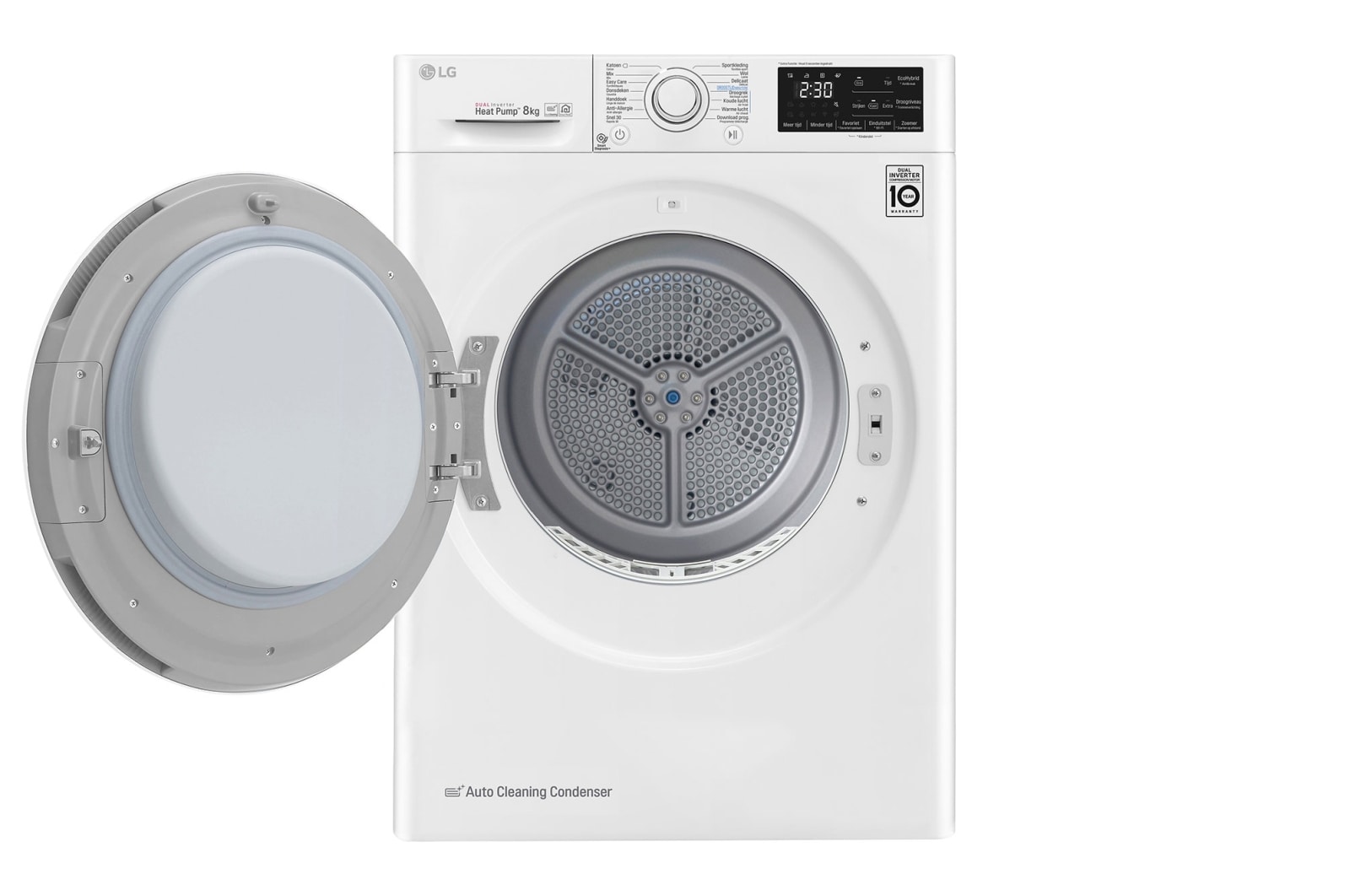 LG Supersnel of superzuinig | Dual Inverter Heat Pump™ | A+++ | 8 kg | Auto Cleaning Condensor | ThinQ™, RC80U2AV0Q