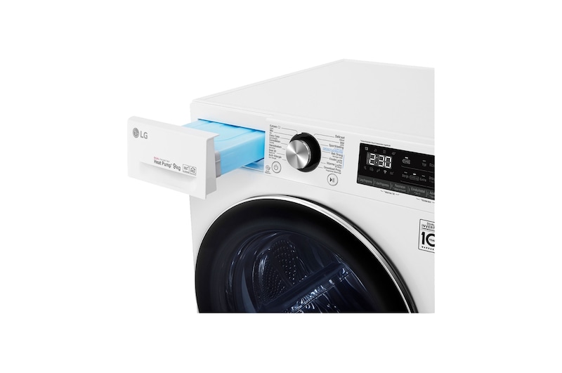 LG Supersnel of superzuinig | Dual Inverter Heat Pump™ | A+++ -10% | 9 kg | Auto Cleaning Condensor | ThinQ™ , RC90V9AV2W