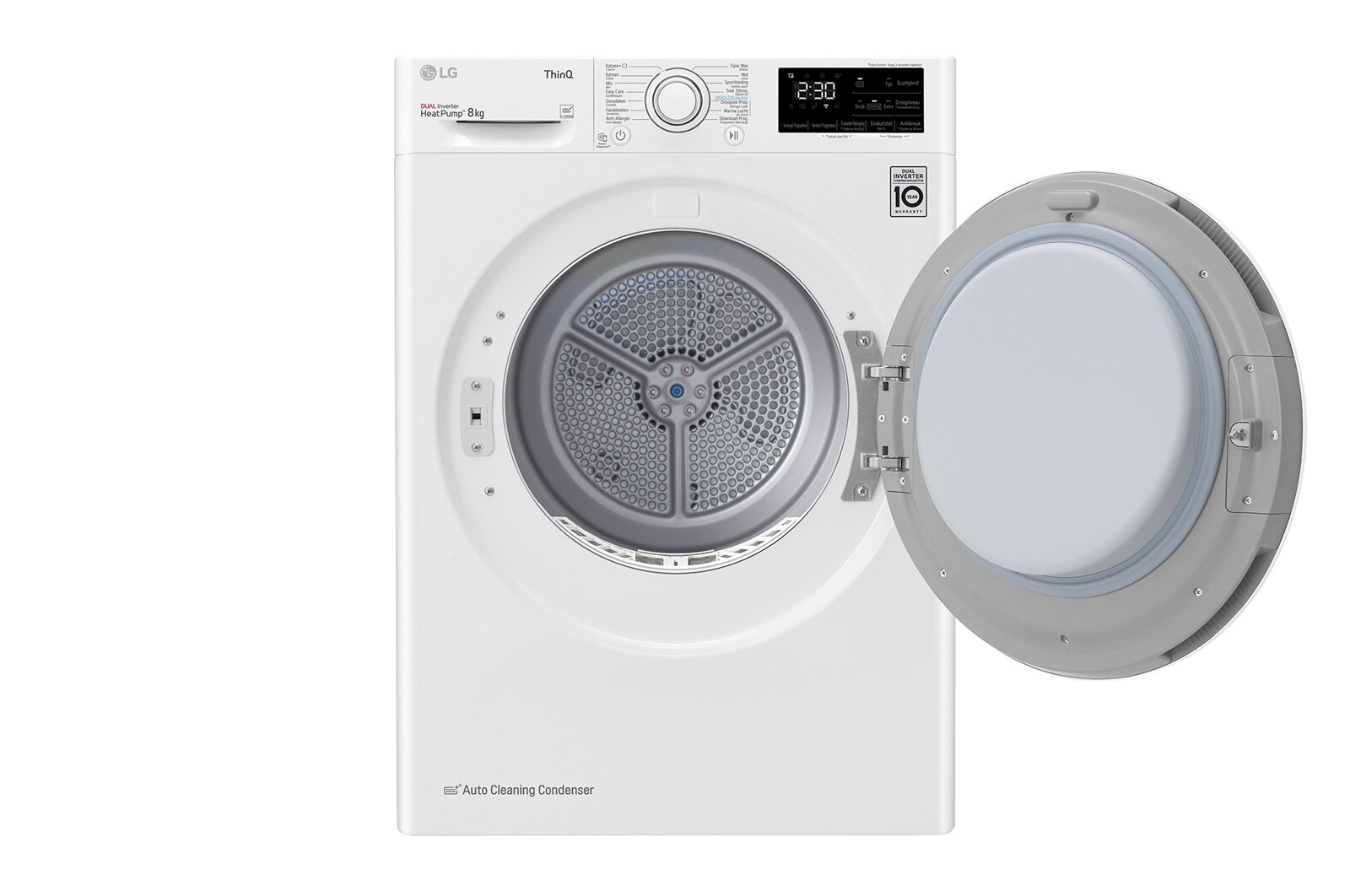 LG Supersnel of superzuinig | Dual Inverter Heat Pump™ | A++ | 8 kg | Auto Cleaning Condensor | ThinQ™, RH80V3AV0N