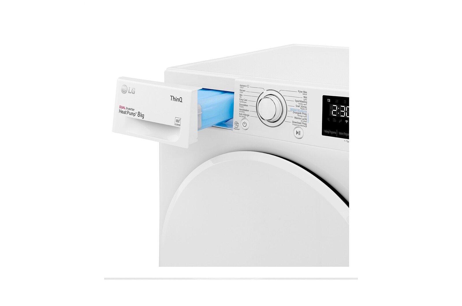 LG Supersnel of superzuinig | Dual Inverter Heat Pump™ | A++ | 8 kg | Auto Cleaning Condensor | ThinQ™, RH80V3AV0N