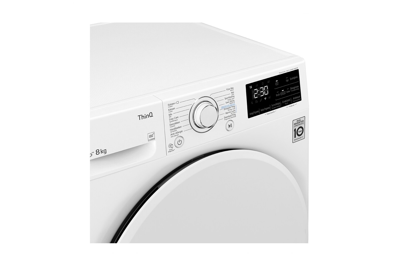 LG Supersnel of superzuinig | Dual Inverter Heat Pump™ | A++ | 8 kg | Auto Cleaning Condensor | ThinQ™, RH80V3AV0N