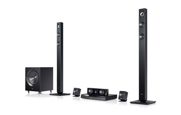 Vooraanzicht van 5.1Ch Smart 3D Blu-ray Home Theater System | LG Smart | Wi-Fi built-in | 1100W | LG remote | HDMI | DivX | Full HD Upscaling voor DVD&#39;s BH7420P
