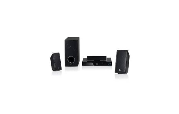 Vooraanzicht van 2.1 WiFi Multimedia Blu-Ray Home Theater systeem met Wi-Fi, DLNA, USB2.0 en USB-plus HB600