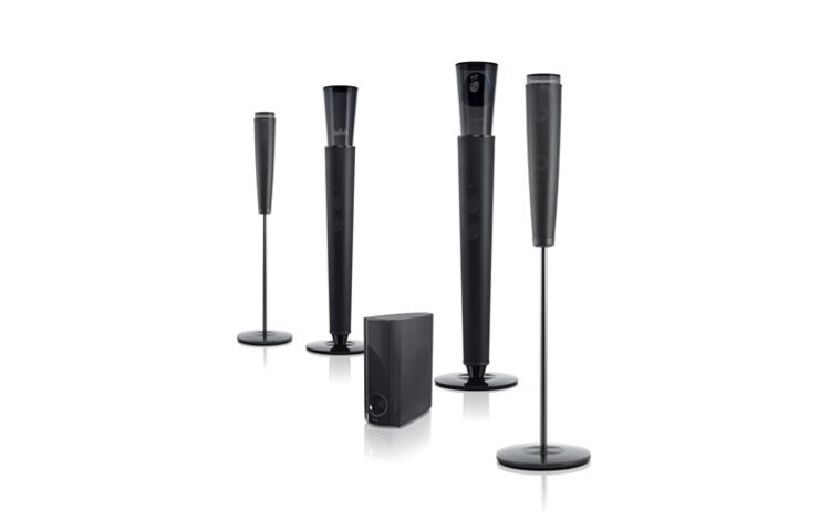 LG 4.1 Blu-Ray Home theater systeem met draadloze actieve speakers, Netcast, Wi-Fi, DLNA, BD-live, USB 2.0 en Simplink., HB994PK