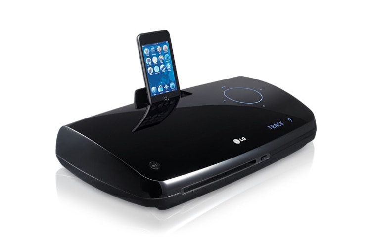 LG 2.1 DVD thuisbioscoop systeem met iPod-dock, HT33S