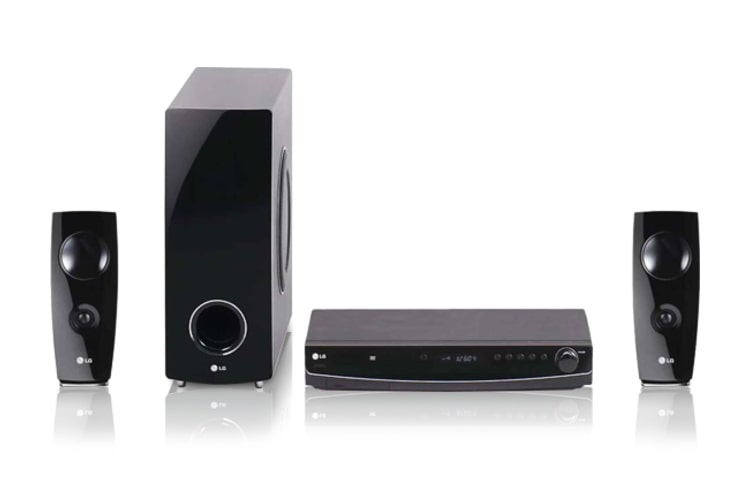 Vooraanzicht van 2.1 Premium Design Home Theater systeem met Full HD-upscaling, Simplink, Dolby Digital en Progressive scan. HT462SZ