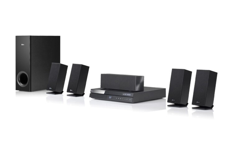 Vooraanzicht van 5.1Ch Smart 3D Blu-ray Home Cinema Systeem | 850W | LG Smart TV HX352