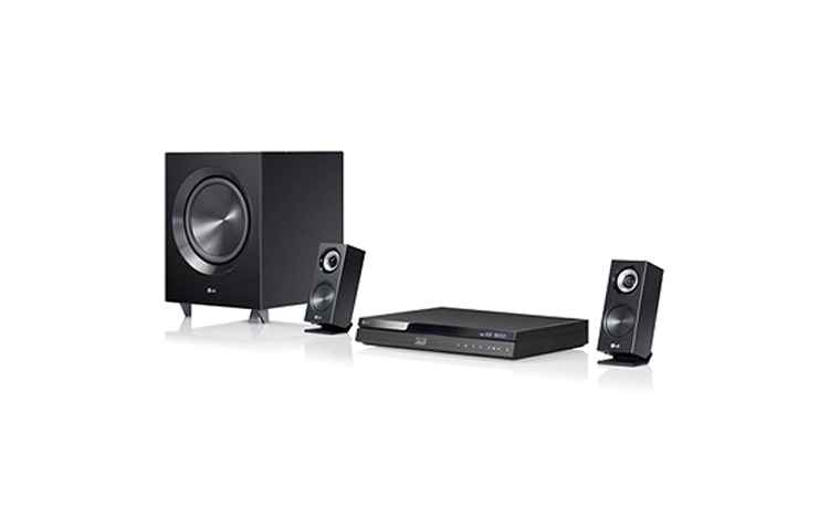 Vooraanzicht van 2.1Ch Smart 3D Blu-ray Home Theater System | 560W | LG Smart | Wi-Fi built-in | Smart Share | DLNA | DIVX HD HX522