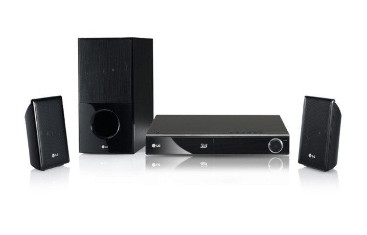 Vooraanzicht van 2.1Ch 3D Blu-ray™ Home Theater Systeem met 400W vermogen, DLNA, NetCast, Smart Control en External HDD Playback. HX806CG