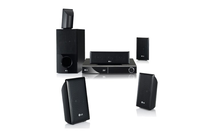 Vooraanzicht van 5.1Ch 3D Blu-ray™ Home Theater Systeem met 850W vermogen, DLNA, NetCast, Smart Control en External HDD Playback. HX806SG