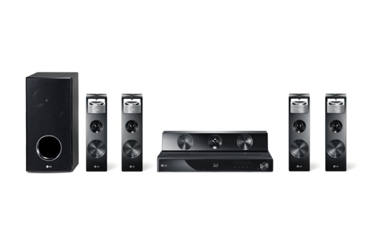 Vooraanzicht van 9.1Ch Smart 3D Blu-ray Home Theater Systeem met 1125W vermogen, Cinema 3D Sound, Smart TV en Wi-Fi Direct. HX906SX