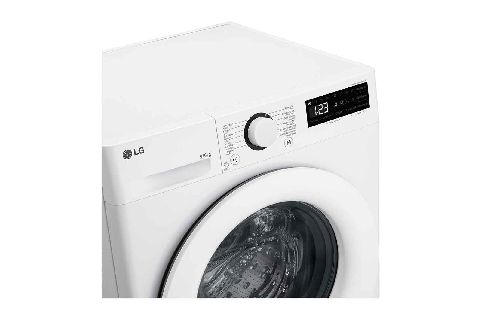 LG 9kg/6kg Wasdroogcombinatie Wit | AI DD™ | TurboWash™ | ThinQ™, F4DR3096N3W