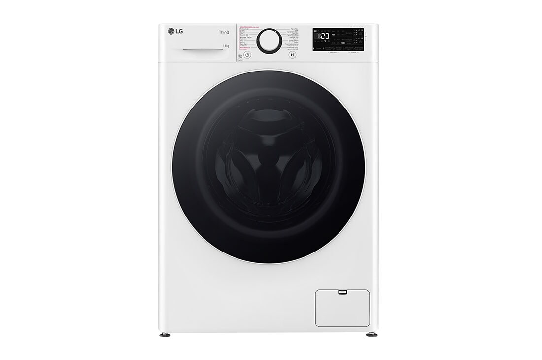 Voorkant van 11kg Wasmachine Wit| AI DD™ | EZDispense™ | Steam™ 