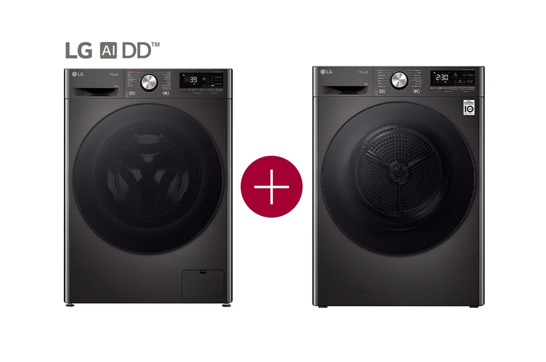 Voorkant van 11kg Wasmachine Antraciet | AI DD™ | TurboWash™ | Steam™