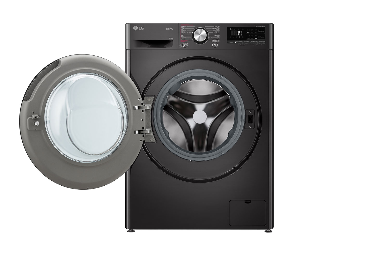 LG 11kg Wasmachine F4WR7011SYB + 9kg Droger RH90V9ZVEN Zwart, F4WR7011SYB.RH9ZVEN