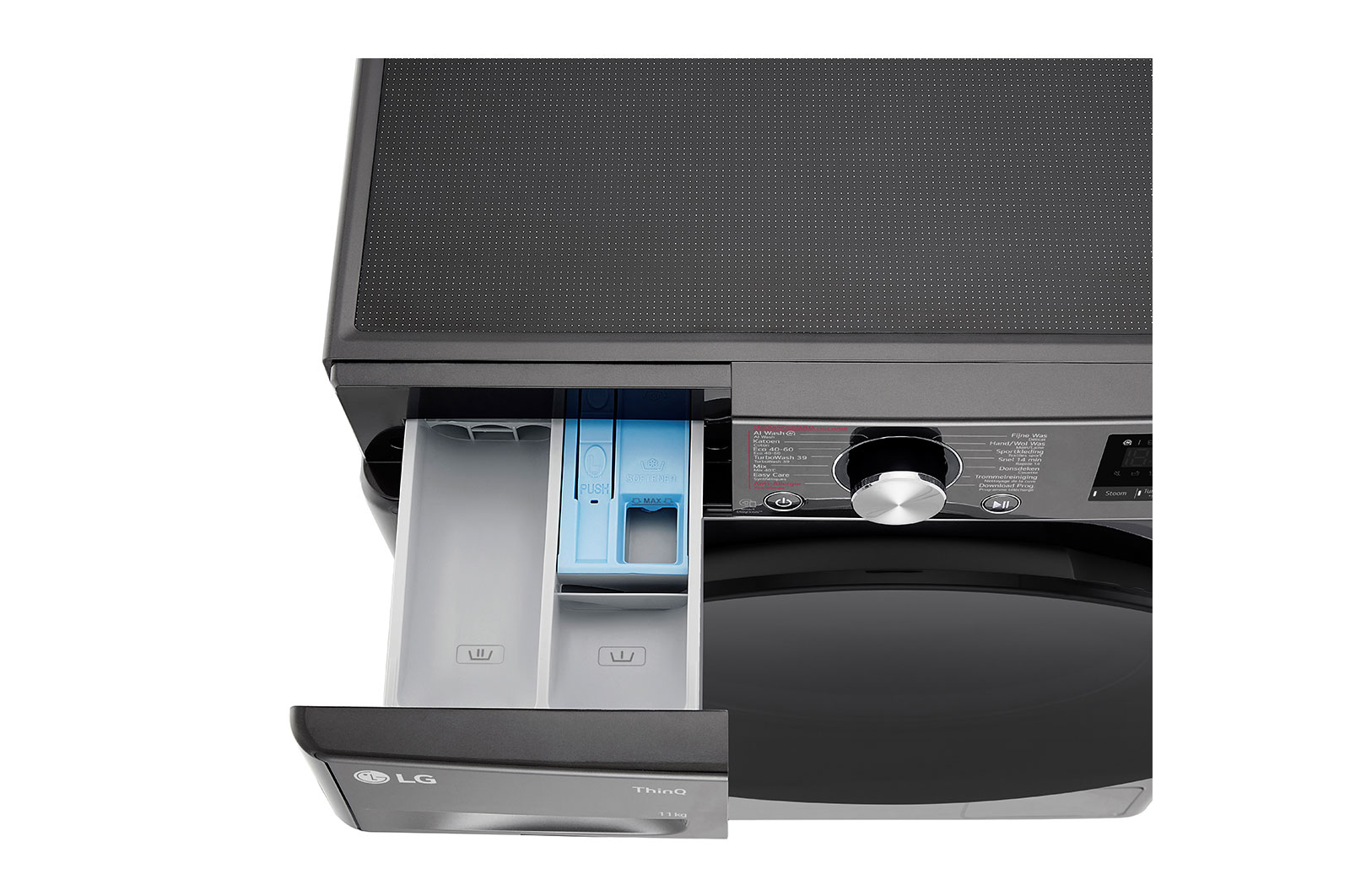 LG 11kg Wasmachine F4WR7011SYB + 9kg Droger RH90V9ZVEN Zwart, F4WR7011SYB.RH9ZVEN