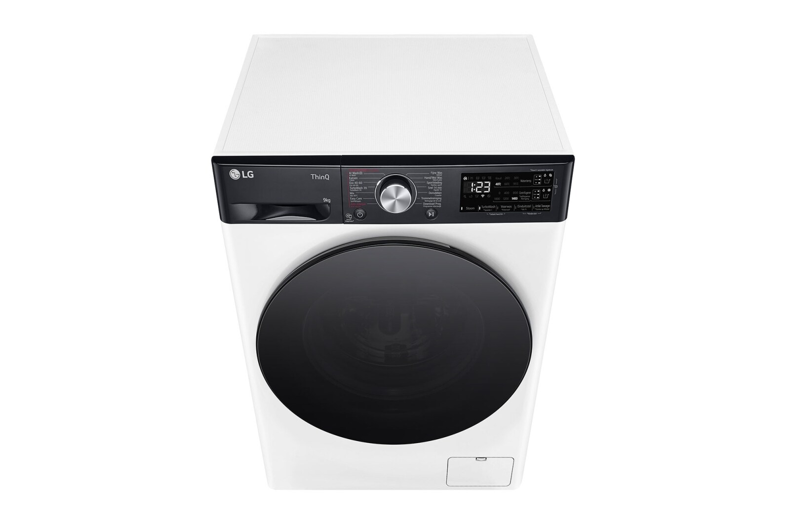 LG Slimme AI DD™ motor herkent je kleding | TurboWash™ 39 - Perfect schoon in 39 minuten | A-10% | 9 kg | EZDispense™ | Hygiënisch wassen met stoom, F4WR7509SYW