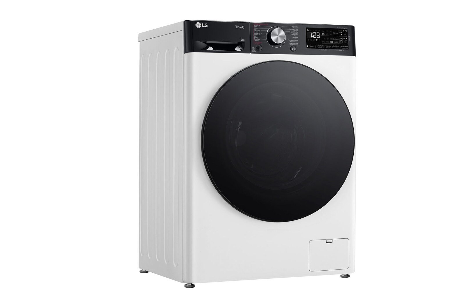 LG Slimme AI DD™ motor herkent je kleding | TurboWash™ 39 - Perfect schoon in 39 minuten | A-10% | 9 kg | EZDispense™ | Hygiënisch wassen met stoom, F4WR7509SYW