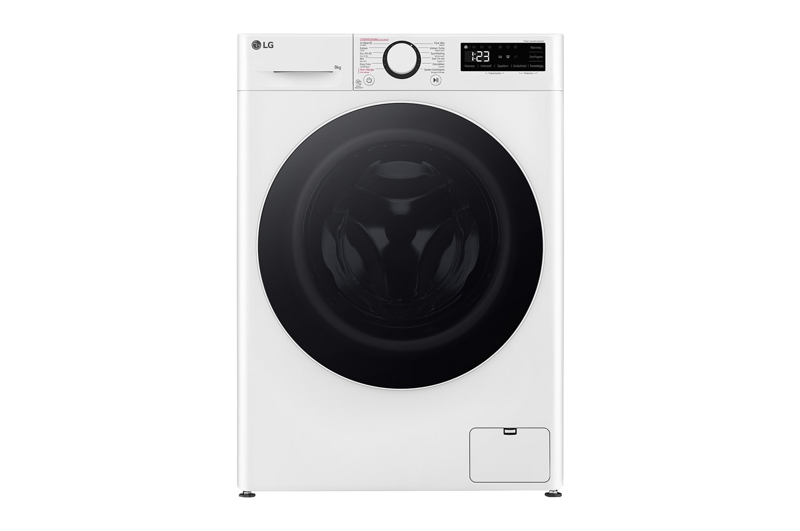 LG Slimme AI DD™ motor herkent je kleding | TurboWash™ 39 - Perfect schoon in 39 minuten | A-10% | 9 kg | Hygiënisch wassen met stoom, GC3R509S0