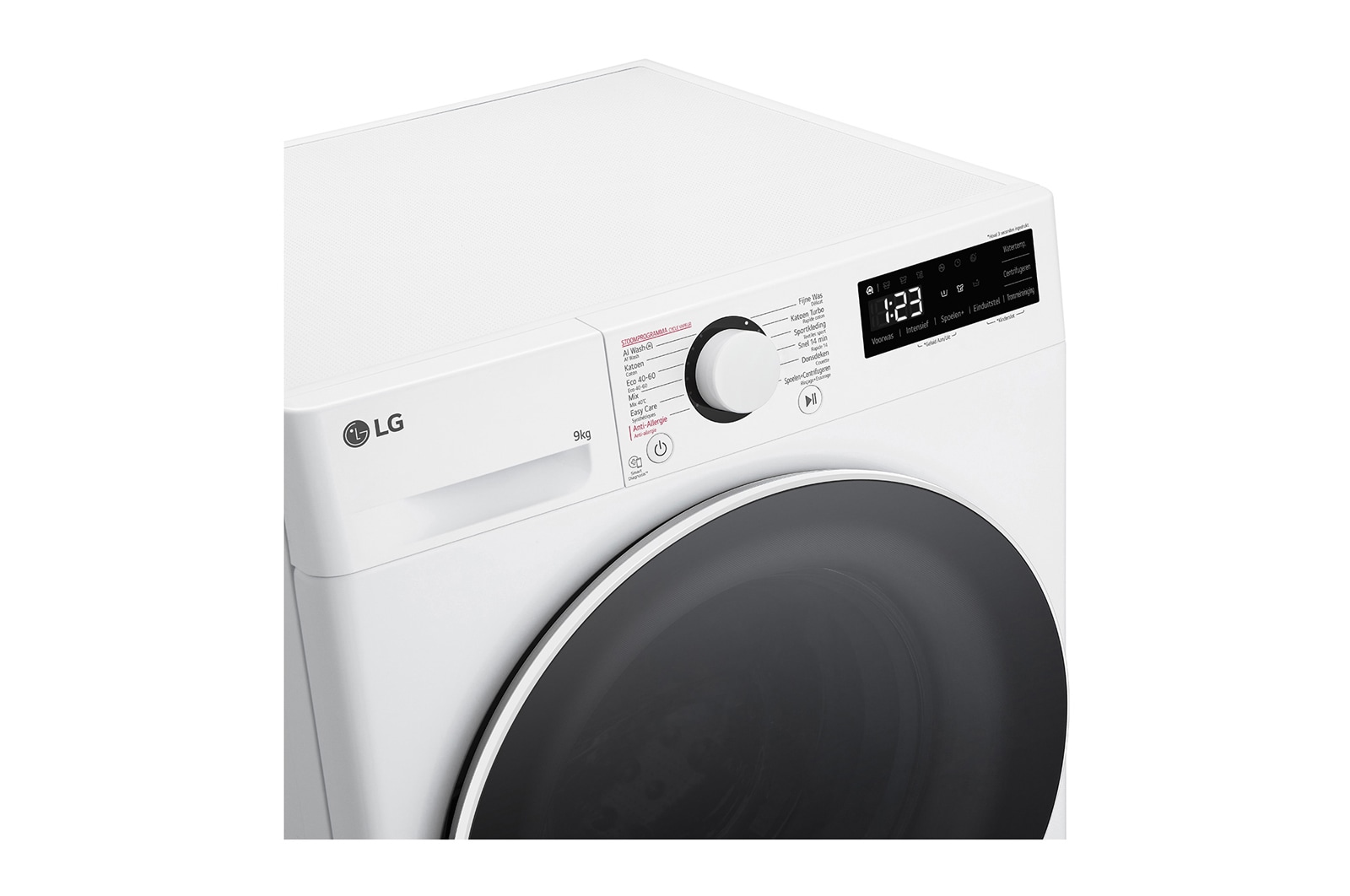 LG Slimme AI DD™ motor herkent je kleding | TurboWash™ 39 - Perfect schoon in 39 minuten | A-10% | 9 kg | Hygiënisch wassen met stoom, GC3R509S0