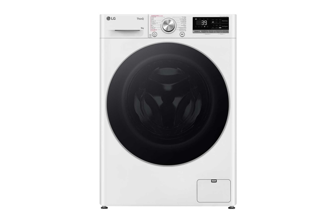 Voorkant van 9kg Wasmachine Wit | TurboWash™ | AI DD™ | Steam™