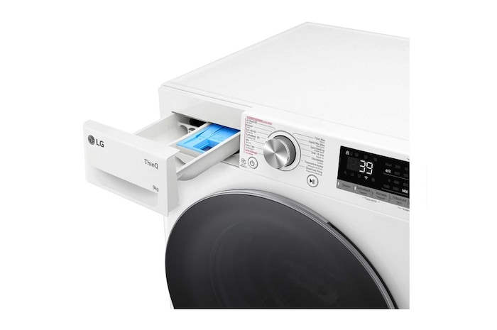 LG 9kg Wasmachine GC3R709S1 + 9kg Droger RH90V9AV3N Wit , GC3R709S1.RH9AV3N