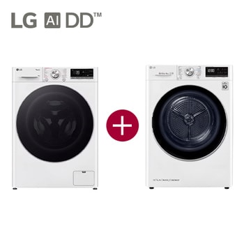 Voorkant van 9kg Wasmachine Wit | TurboWash™ | AI DD™ | Steam™