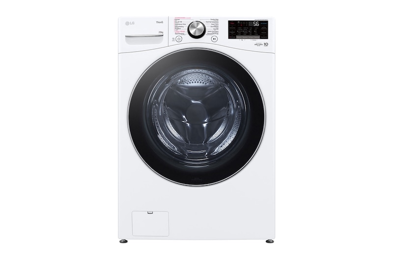 Voorkant van 20kg Wasmachine Wit | Inverter Direct Drive™ | Spa Steam™ | TurboWash™