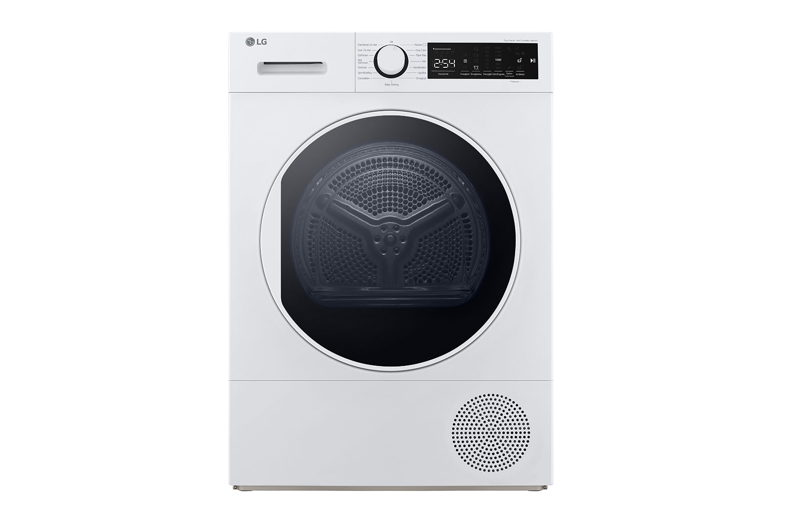 Voorkant van 8kg DUAL Inverter Warmtepomp Droger Wit | A++ Energieklasse | Sensor Dry