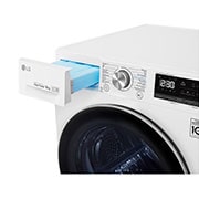 LG 9kg DUAL Inverter Warmtepomp Droger Wit | Eco Hybrid™ | Allergy Care™ | Auto Cleaning Condenser, RH90V9AV3N