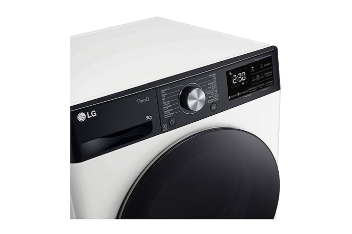 LG 9kg DUAL Inverter Warmtepomp Droger Wit | Eco Hybrid™ | Allergy Care™ | Auto Cleaning Condenser, RH90V9LVEN